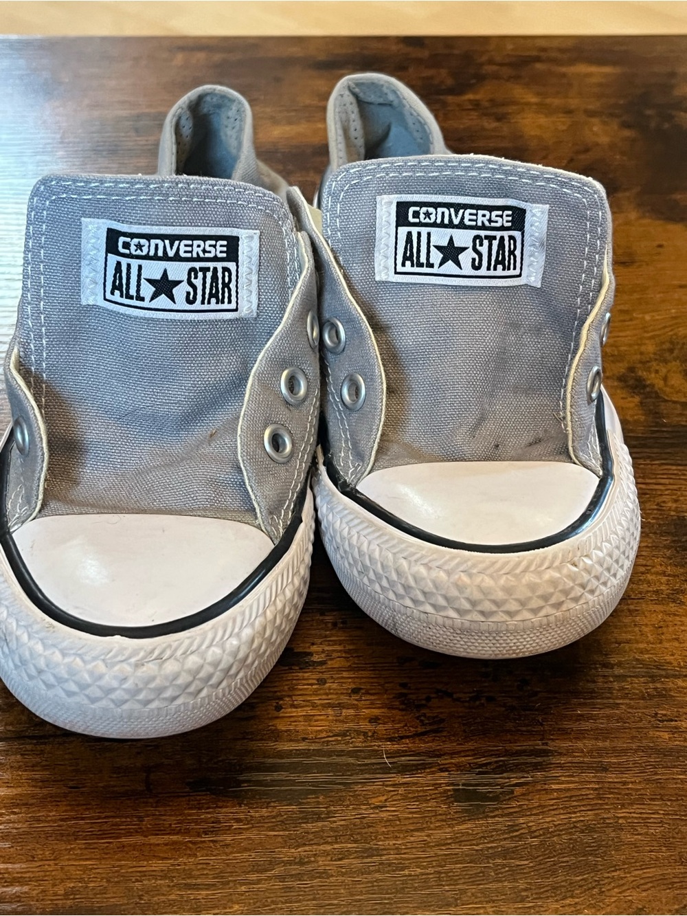 Converse  Gray Canvas Slip-On All Star Sneakers